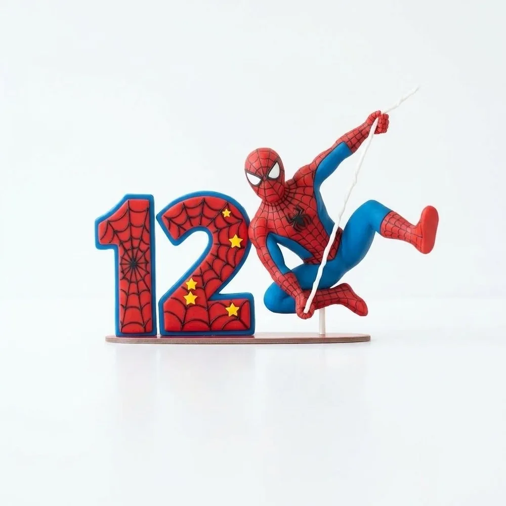 spiderman  doğum günü süsü,örümcek adam doğum günü süsü - Temalı Doğum Günü Pasta Süsü (10cm)