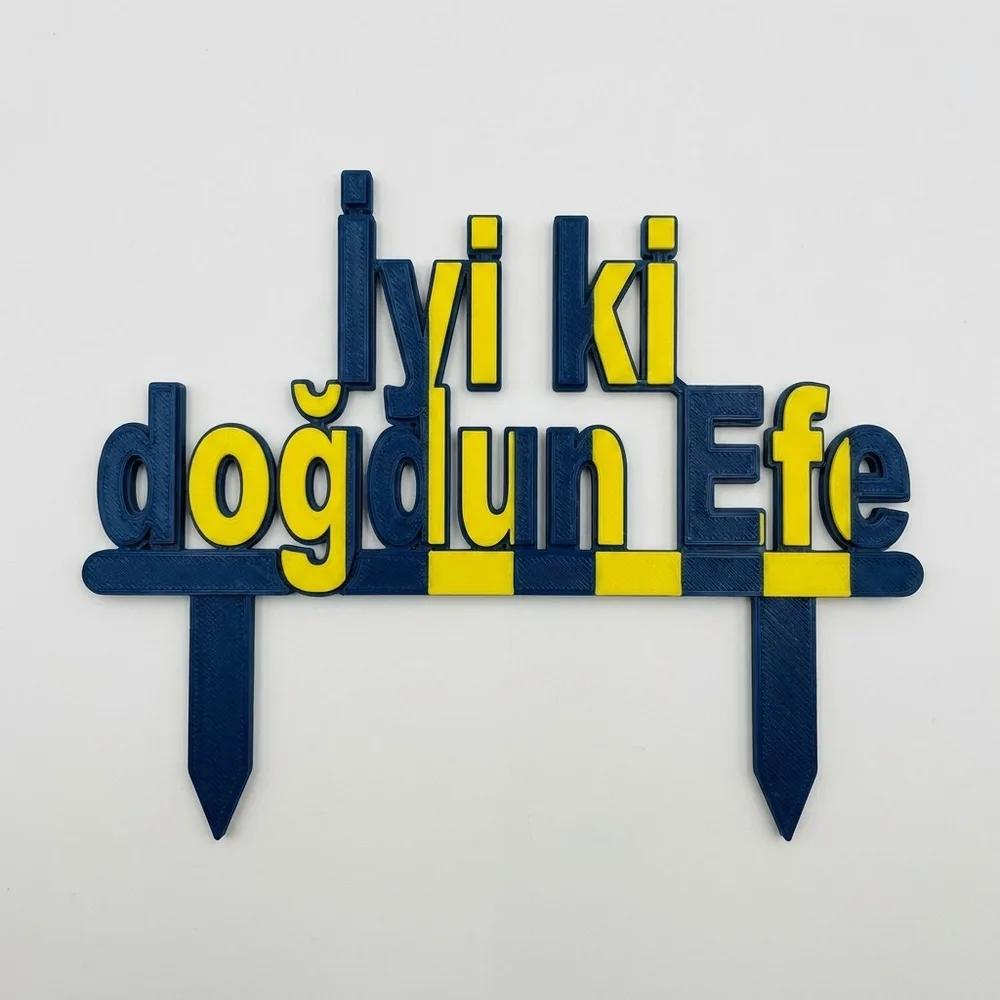 fenerbahçe doğum günü süsü - Temalı Doğum Günü Pasta Süsü (10cm)