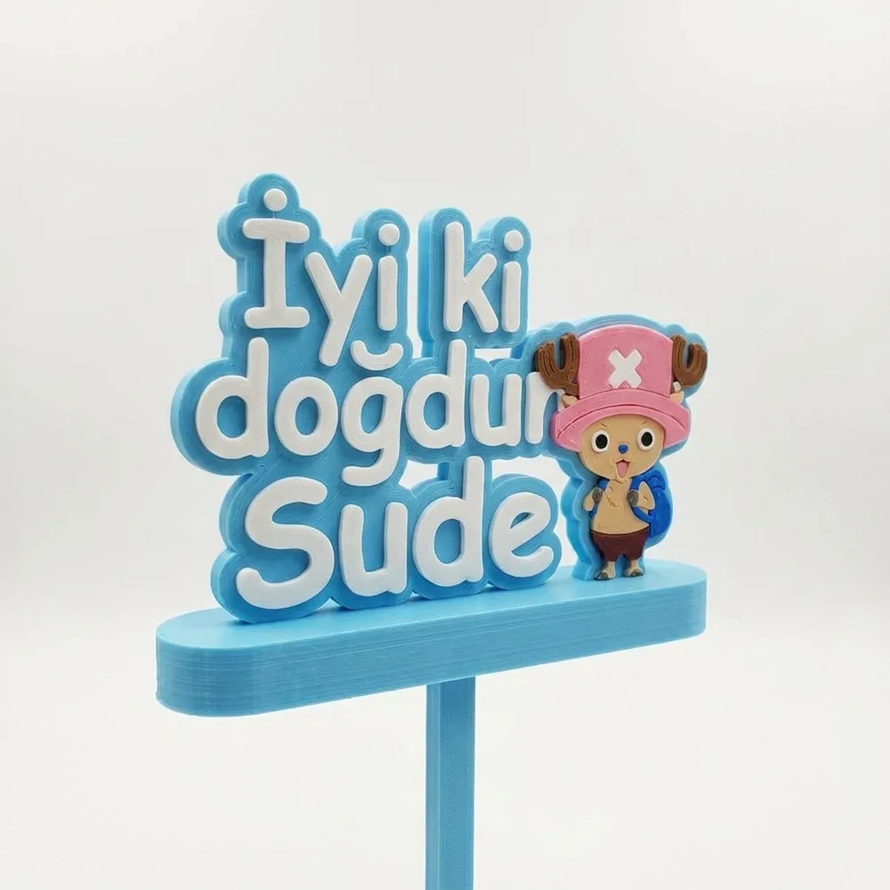 tony tony chopper doğum günü süsü - Temalı Doğum Günü Pasta Süsü (10cm)