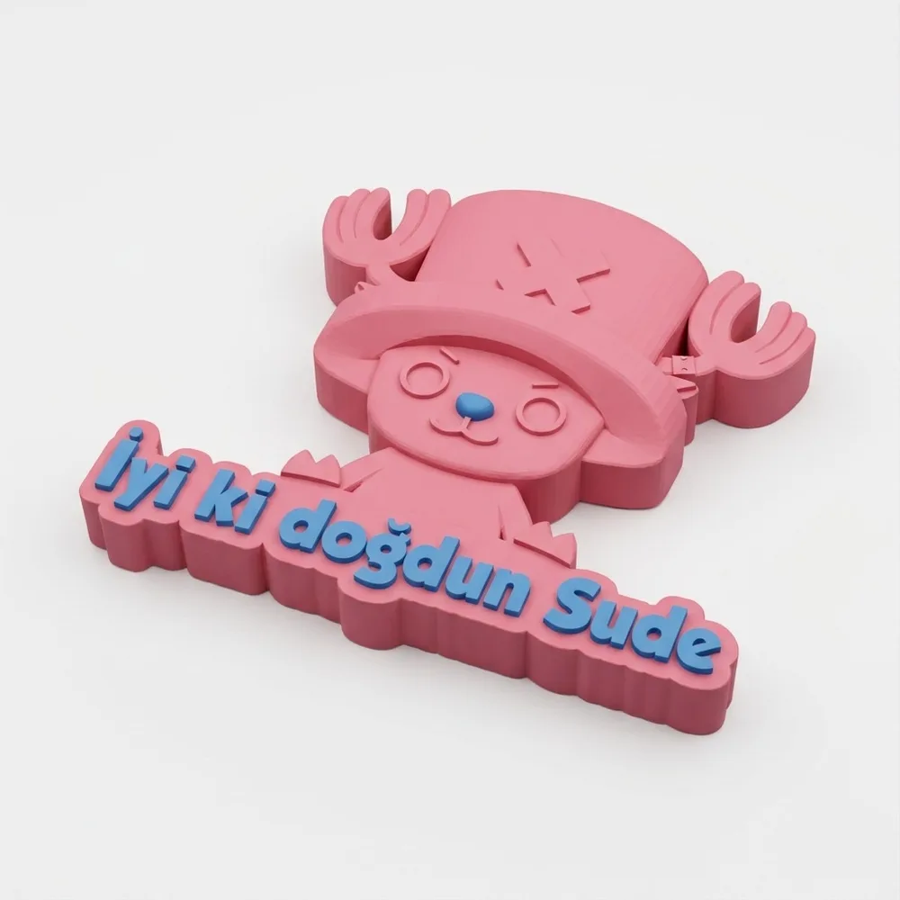 tony tony chopper  doğum günü süsü - Temalı Doğum Günü Pasta Süsü (10cm)