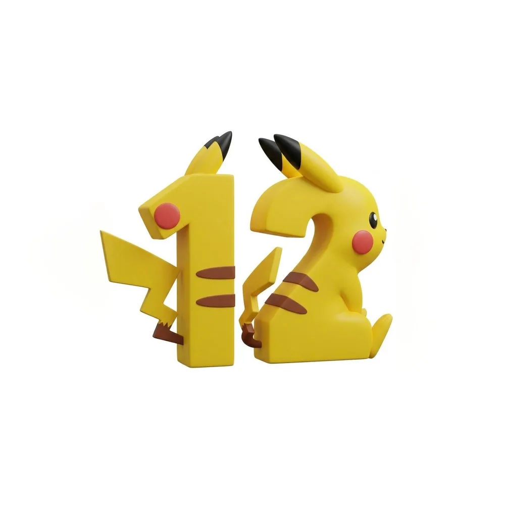 pikachu numara - Temalı Doğum Günü Pasta Yaş Numarası (10cm)