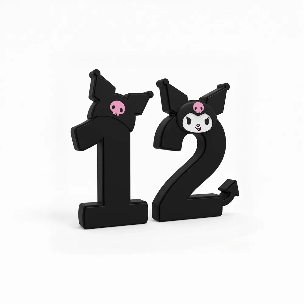 kuromi numara - Temalı Doğum Günü Pasta Yaş Numarası (10cm)