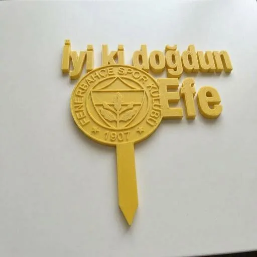 fenerbahçe doğum günü süsü - Temalı Doğum Günü Pasta Süsü (10cm)