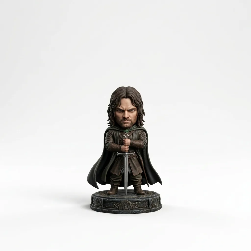 chibi aragorn - Yüzüklerin Efendisi Chibi Figürleri (30 cm)