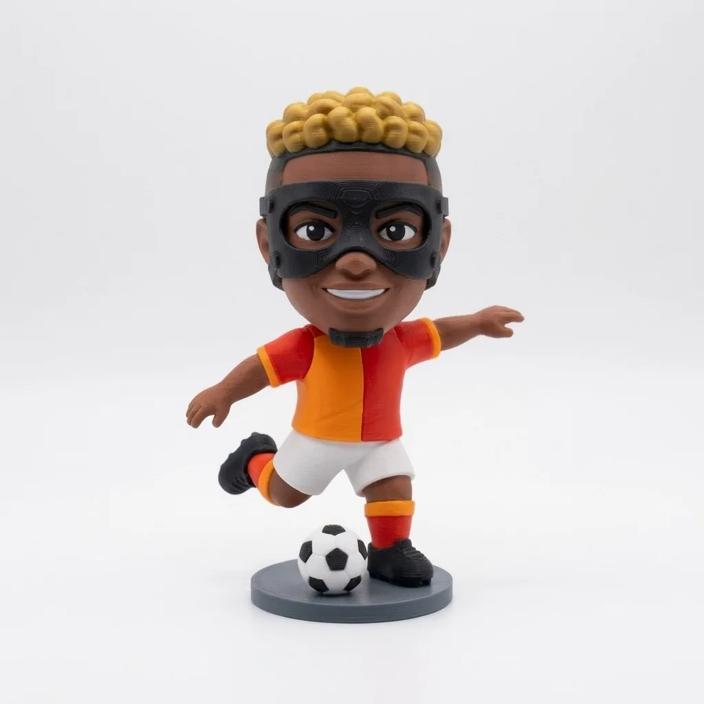victor osimhen chibi figure,victor osimhen chibi figürü,victor osimhen figure, victor osimhen figür - Dört Büyükler Futbolcu Figürleri (10 cm)